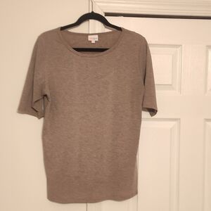 LuLaRoe Women's Short Sleeve Tan Tee. Size X-Large.